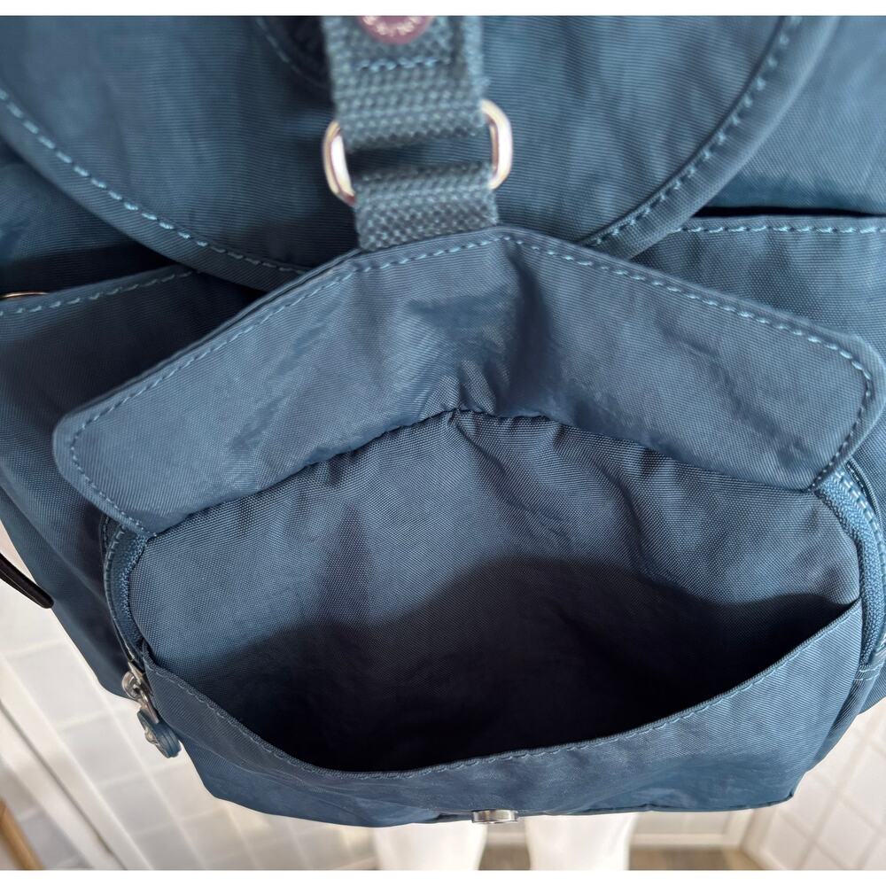 Kipling Nylon Mini Backpack Blue Adjustable Strap… - image 7